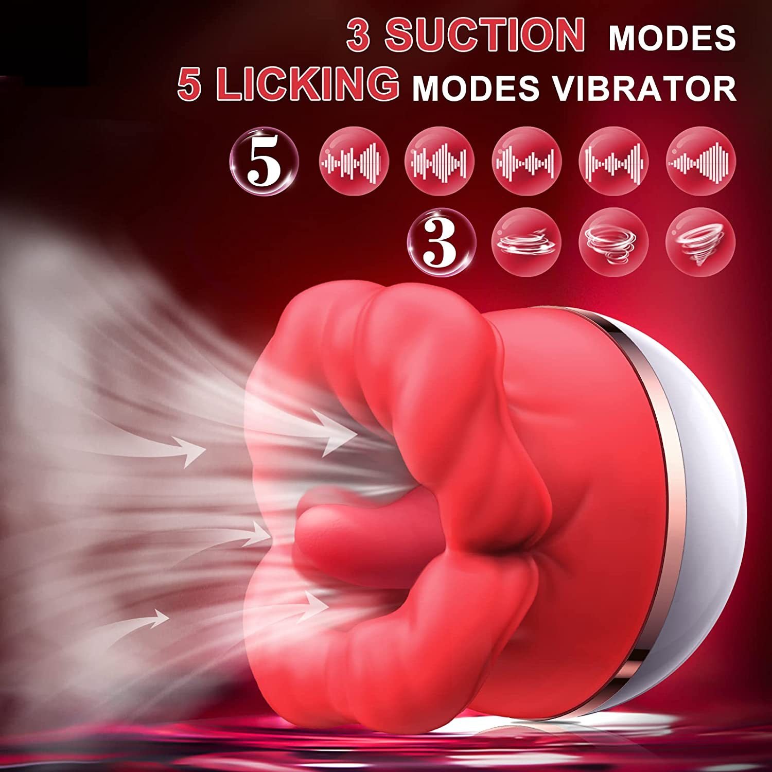 Red Lips Rose Vibrator